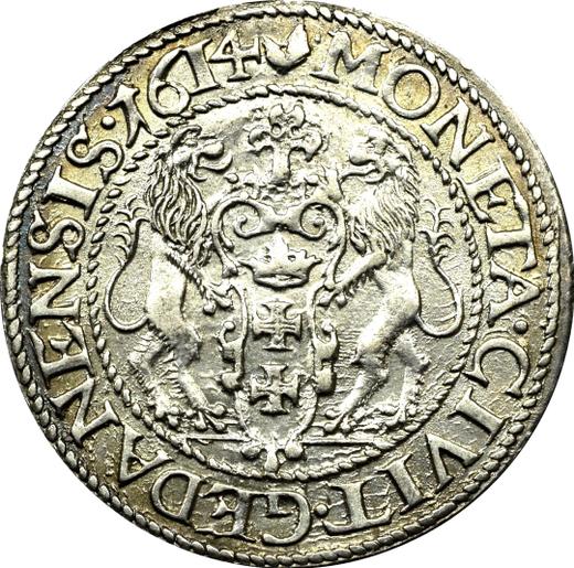 Реверс монеты - Орт (18 грошей) 1614 года "Гданьск" - цена серебряной монеты - Польша, Сигизмунд III Ваза