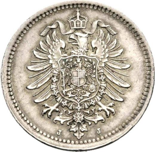 Reverso 50 Pfennige 1876 J "Tipo 1875-1877" - valor de la moneda de plata - Alemania, Imperio alemán