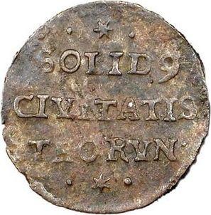 Реверс монеты - Шеляг 1668 года "Торунь" - цена серебряной монеты - Польша, Ян II Казимир