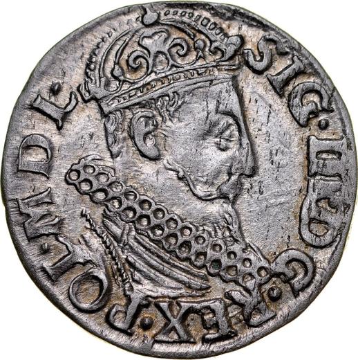 Аверс монеты - Трояк (3 гроша) 1621 года "Краковский монетный двор" - цена серебряной монеты - Польша, Сигизмунд III Ваза