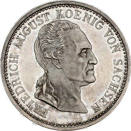 Anverso Pruebas Tálero 182 S - valor de la moneda de plata - Sajonia, Federico Augusto I