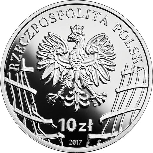 Avers 10 Zlotych 2017 MW "Witold Pilecki" - Silbermünze Wert - Polen, III Republik Polen nach Stückelung