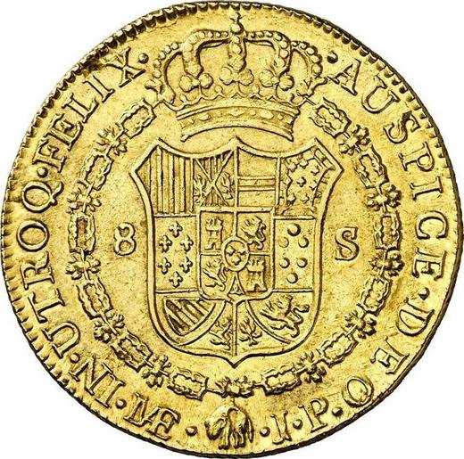 Revers 8 Escudos 1812 JP "Typ 1812-1813" - Goldmünze Wert - Peru, Ferdinand VII