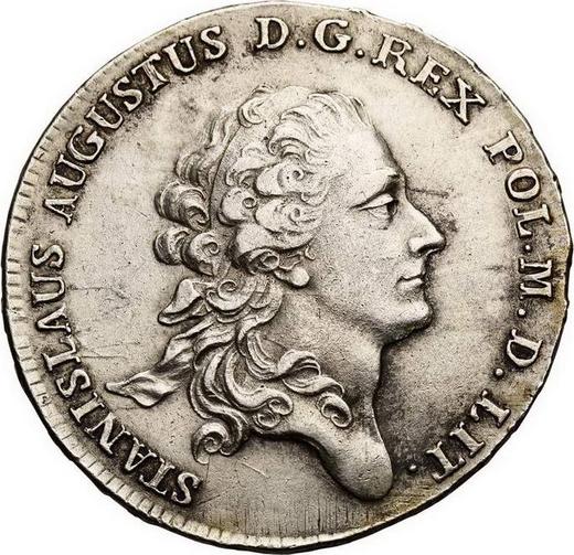 Obverse 1/2 Thaler 1782 EB "Ribbon in hair" - Silver Coin Value - Poland, Stanislaus II Augustus