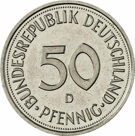 Аверс монеты - 50 пфеннигов 1995 года D - цена  монеты - Германия, ФРГ