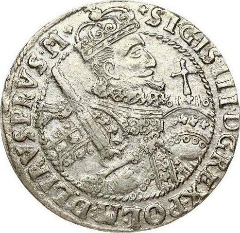 Аверс монеты - Орт (18 грошей) 1622 года - цена серебряной монеты - Польша, Сигизмунд III Ваза
