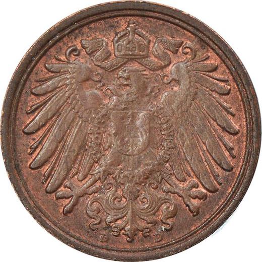 Reverso 1 Pfennig 1901 D "Tipo 1890-1916" - valor de la moneda  - Alemania, Imperio alemán