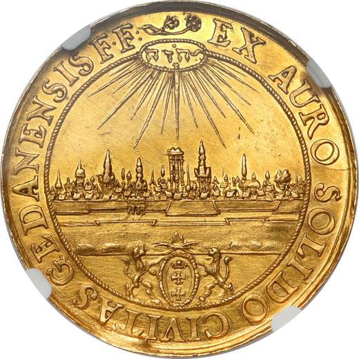 Reverso Donación 4 ducados Sin fecha (1649-1668) IH "Gdańsk" - valor de la moneda de oro - Polonia, Juan II Casimiro