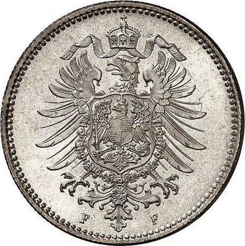 Rewers monety - 1 marka 1875 F "Typ 1873-1887" - cena srebrnej monety - Niemcy, Cesarstwo Niemieckie