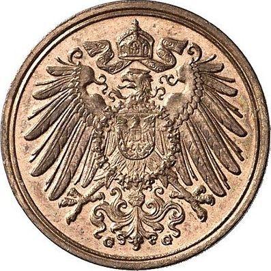 Reverso 1 Pfennig 1901 G "Tipo 1890-1916" - valor de la moneda  - Alemania, Imperio alemán