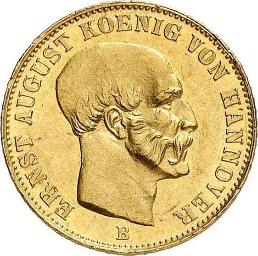 Аверс монеты - 2 1/2 талера 1850 года B - цена золотой монеты - Ганновер, Эрнст Август
