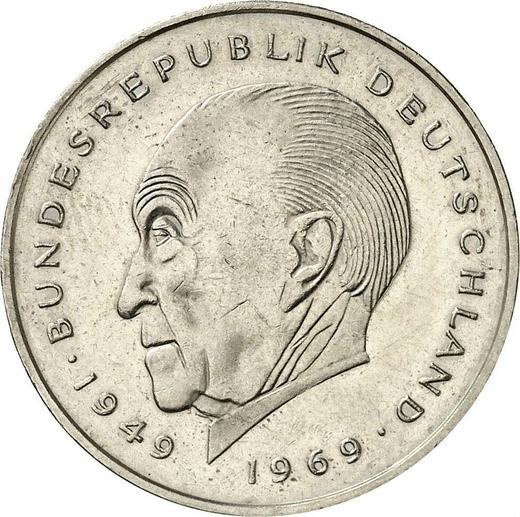 Аверс монеты - 2 марки 1978 года J "Аденауэр" - цена  монеты - Германия, ФРГ
