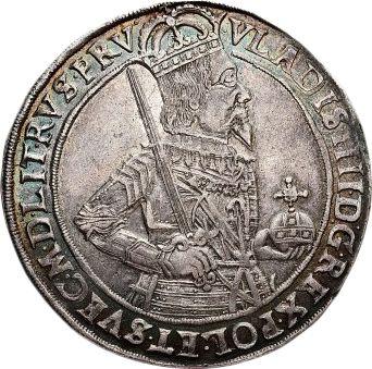 Аверс монеты - Талер 1633 года II "Торунь" - цена серебряной монеты - Польша, Владислав IV