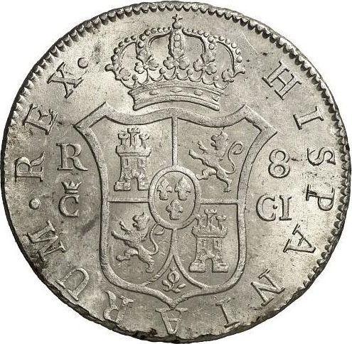 Реверс монеты - 8 реалов 1812 года c CI "Тип 1809-1830" - цена серебряной монеты - Испания, Фердинанд VII