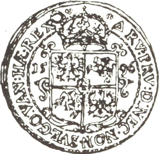 Реверс монеты - 5 дукатов 1596 года - цена золотой монеты - Польша, Сигизмунд III Ваза