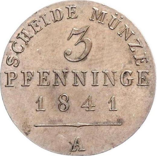 Reverso 3 Pfennige 1841 A - valor de la moneda  - Prusia, Federico Guillermo IV