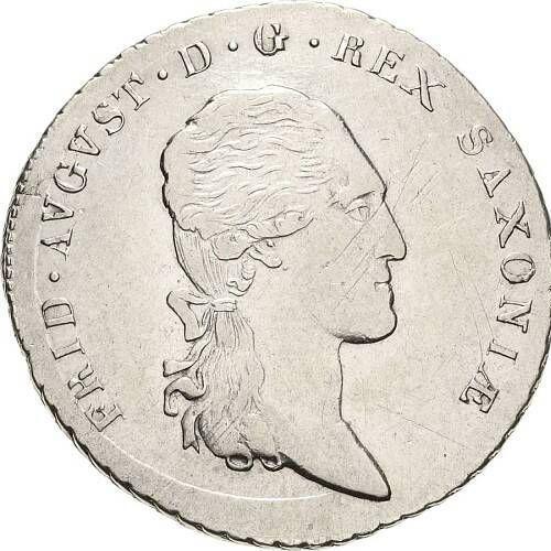 Аверс монеты - 1/3 талера 1817 года I.G.S. - цена серебряной монеты - Саксония-Альбертина, Фридрих Август I