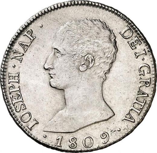 Obverse 8 Reales 1809 M IG - Silver Coin Value - Spain, Joseph Bonaparte
