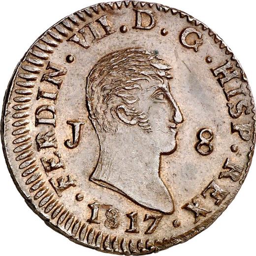 Аверс монеты - 8 мараведи 1817 года J "Тип 1811-1817" - цена  монеты - Испания, Фердинанд VII