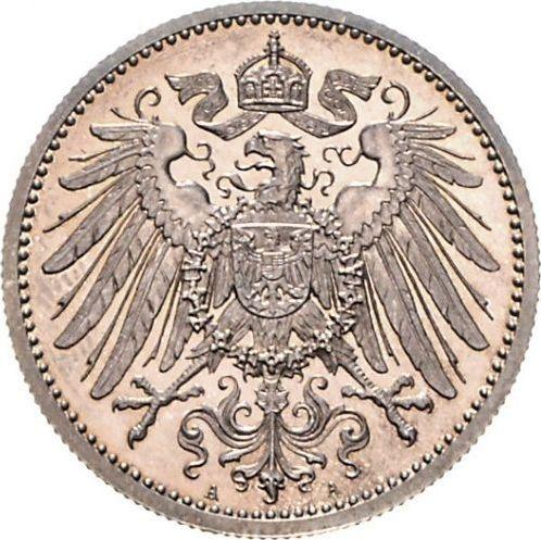 Reverso 1 marco 1909 A "Tipo 1891-1916" - valor de la moneda de plata - Alemania, Imperio alemán