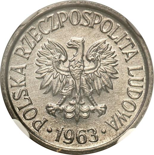 Anverso 5 groszy 1963 - valor de la moneda  - Polonia, República Popular