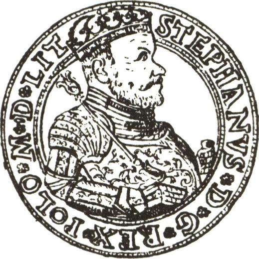Аверс монеты - Талер 1585 года "Литва" - цена серебряной монеты - Польша, Стефан Баторий