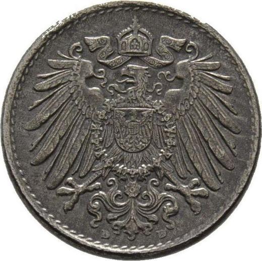 Reverso 5 Pfennige 1921 D - valor de la moneda  - Alemania, Imperio alemán