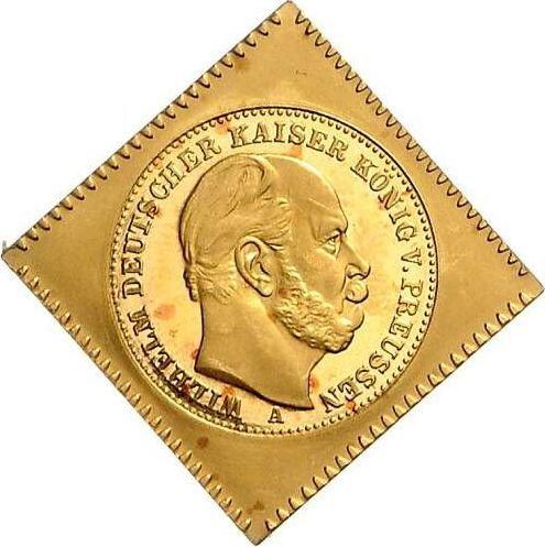 Obverse 20 Mark 1873 A "Prussia" Klippe - Gold Coin Value - Germany, German Empire