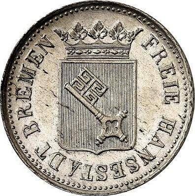 Avers 12 Grote 1840 - Silbermünze Wert - Bremen, Freie Hansestadt