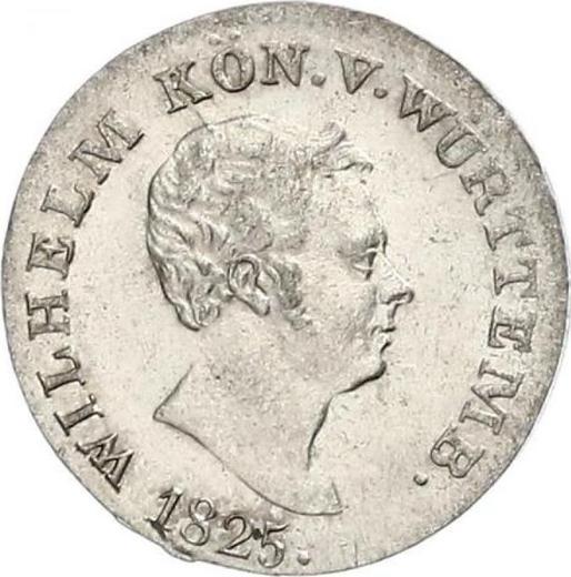 Аверс монеты - 3 крейцера 1825 года "Тип 1823-1825" - цена серебряной монеты - Вюртемберг, Вильгельм I