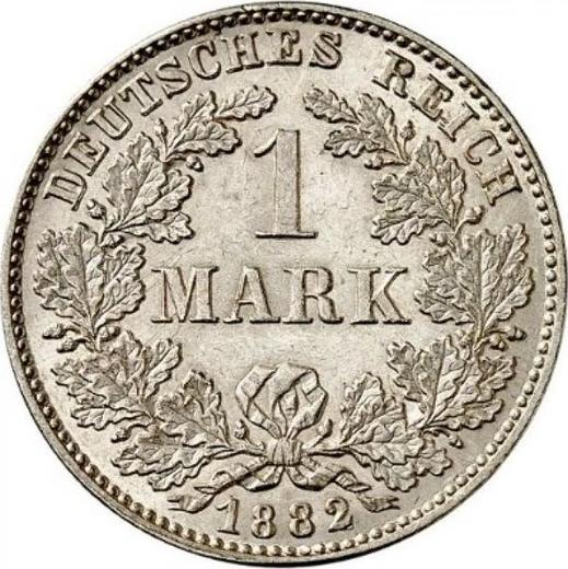 Awers monety - 1 marka 1882 H "Typ 1873-1887" - cena srebrnej monety - Niemcy, Cesarstwo Niemieckie