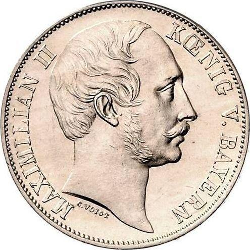 Awers monety - Talar 1863 - cena srebrnej monety - Bawaria, Maksymilian II