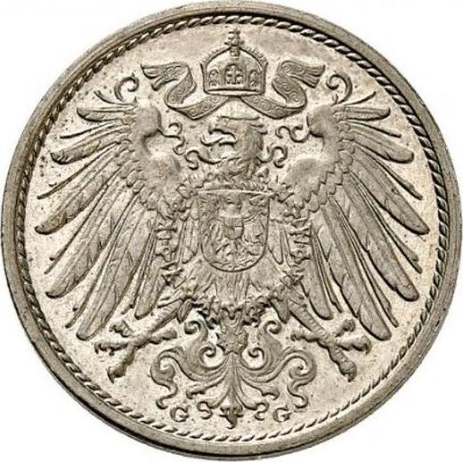 Reverso 10 Pfennige 1915 G "Tipo 1890-1916" - valor de la moneda  - Alemania, Imperio alemán