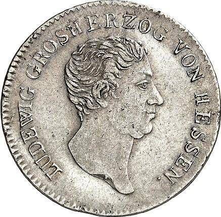 Awers monety - 20 krajcarow 1808 R. F. - cena srebrnej monety - Hesja-Darmstadt, Ludwik I