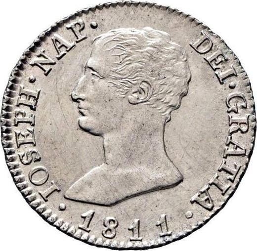 Avers 4 Reales 1811 M AI - Silbermünze Wert - Spanien, Joseph Bonaparte