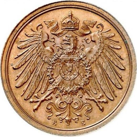 Реверс монеты - 2 пфеннига 1910 года E "Тип 1904-1916" - цена  монеты - Германия, Германская Империя