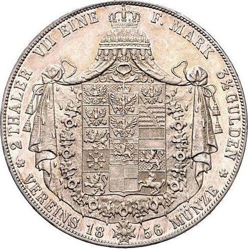 Reverso 2 táleros 1856 A - valor de la moneda de plata - Prusia, Federico Guillermo IV