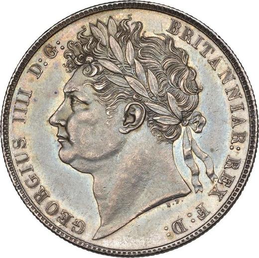 Аверс монеты - 1/2 кроны (Полукрона) 1820 года BP - цена серебряной монеты - Великобритания, Георг IV