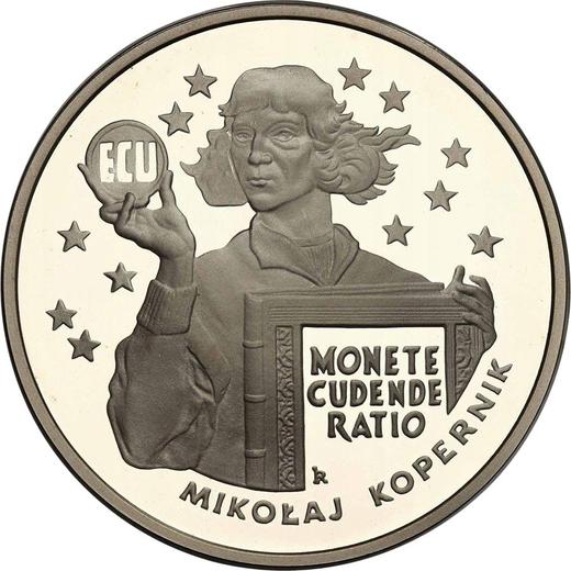 Reverse 20 Zlotych 1995 MW RK "Nicolaus Copernicus - ECU" - Silver Coin Value - Poland, III Republic after denomination