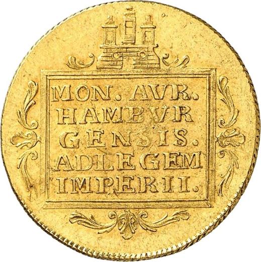 Реверс монеты - 2 дуката 1801 года - цена  монеты - Гамбург, Вольный город