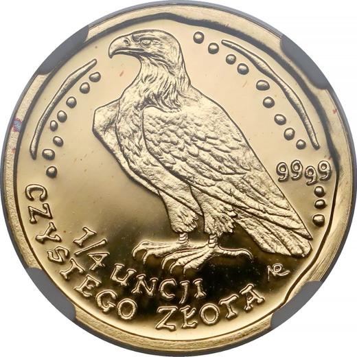 Reverso 100 eslotis 1999 MW NR "Pigargo europeo" - valor de la moneda de oro - Polonia, República moderna