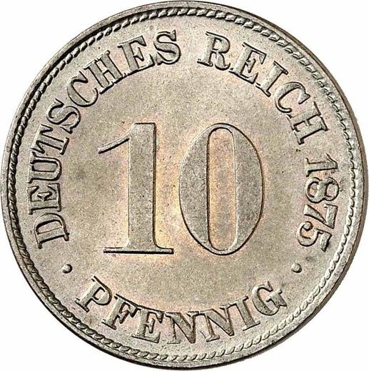 Аверс монеты - 10 пфеннигов 1875 года C "Тип 1873-1889" - цена  монеты - Германия, Германская Империя