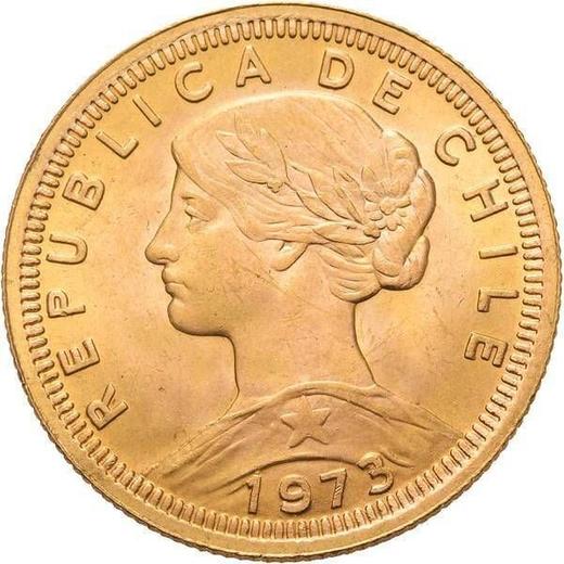 Аверс монеты - 100 песо 1973 года So - цена золотой монеты - Чили, Республика