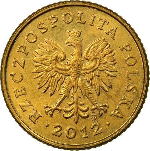Аверс монеты - 1 грош 2012 года MW - цена  монеты - Польша, III Республика после деноминации