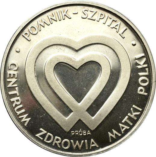 Reverso Pruebas 1000 eslotis 1986 MW "Centro de Salud de la Madre" Plata - valor de la moneda de plata - Polonia, República Popular