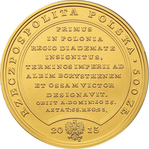 Аверс монеты - 500 злотых 2013 года MW "Болеслав I Храбрый" - цена золотой монеты - Польша, III Республика после деноминации