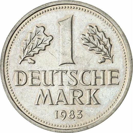 Anverso 1 marco 1983 G - valor de la moneda  - Alemania, RFA