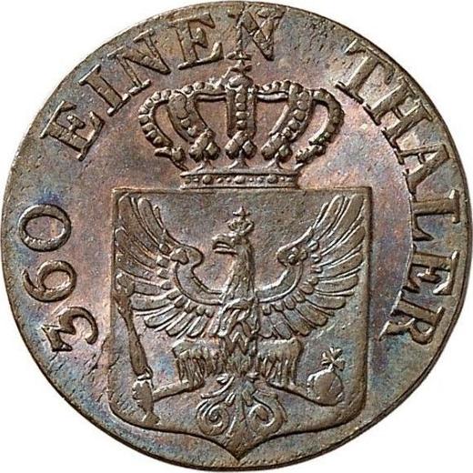 Аверс монеты - 1 пфенниг 1839 года D - цена  монеты - Пруссия, Фридрих Вильгельм III