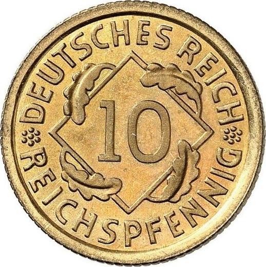 Аверс монеты - 10 рейхспфеннигов 1936 года E - цена  монеты - Германия, Bеймарская республика