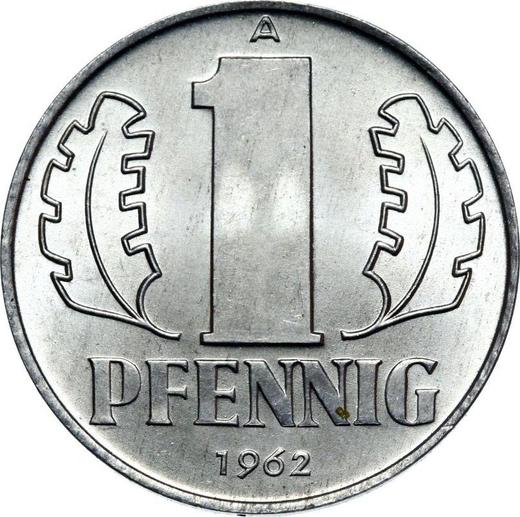 Anverso 1 Pfennig 1962 A - valor de la moneda  - Alemania, República Democrática Alemana (RDA)